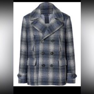 Burberry plaid peacoat size s